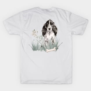 Springer Spaniel with a bone. T-Shirt